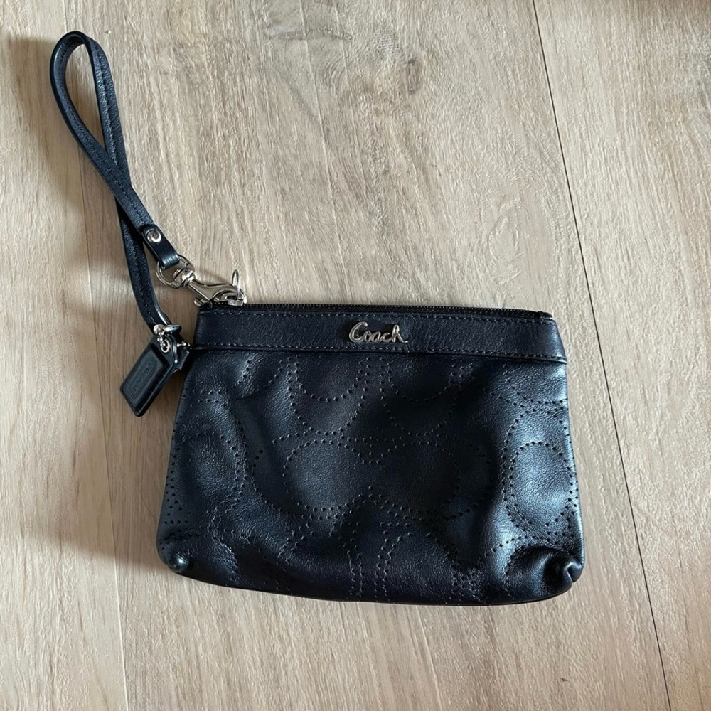 Coach Black Wristlet Bag